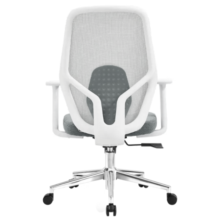 AARON  White Mesh Ergonomic Chair (No Headrest)