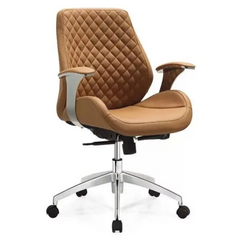 GATSBY Low Back Raw Sienna Leather Executive Chair